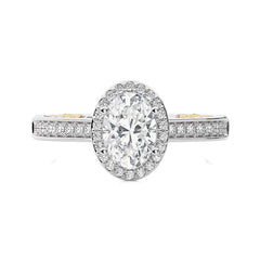 Classic Gleam Bazel and Halo Diamond Engagement Ring