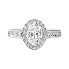 Floral Bouquet Halo and Bazel Diamond Engagement Ring