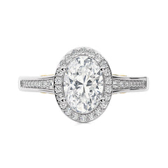 Designer Nobel Diamond Halo Engagement Ring